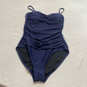 NWT Relleciga Navy Blue One Piece Swimsuit Bathing Suit Size Medium New